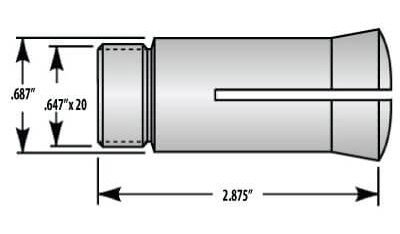 3NS Collet 1/2 Round